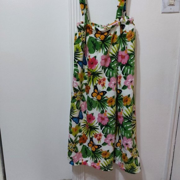 Blue Star Fleece Shower Wrap Tank Bathrobe Soft Comfortable One Size Fits Most - Picture 8 of 11